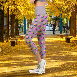 Strawberry Gray Capri Leggings