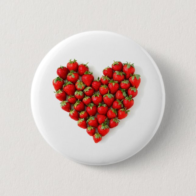 Strawberry Heart Button (Vorderseite)