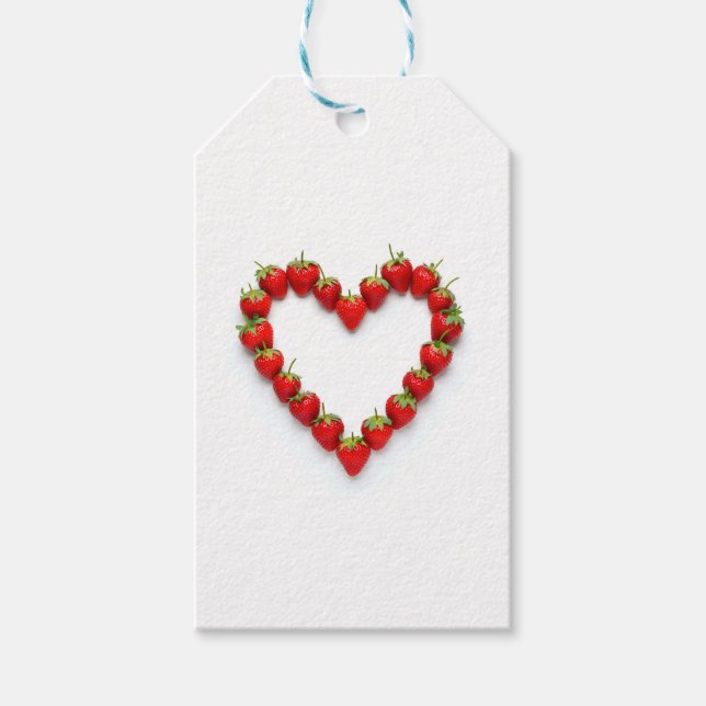 Strawberry Heart Geschenkanhänger (Vorderseite)