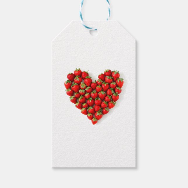Strawberry Heart Geschenkanhänger (Vorderseite)