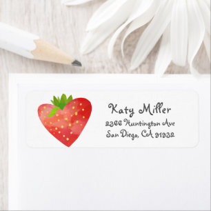 Strawberry Heart Girls Adressenaufschrift