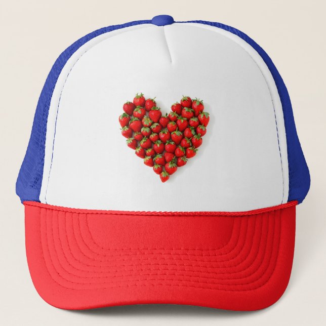 Strawberry Heart Truckerkappe (Vorderseite)