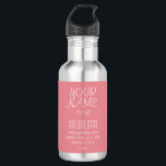 Strawberry Ice Freehand Simple Edelstahlflasche<br><div class="desc">Cool, elegant und minimalistisch. Erdbeereis.</div>