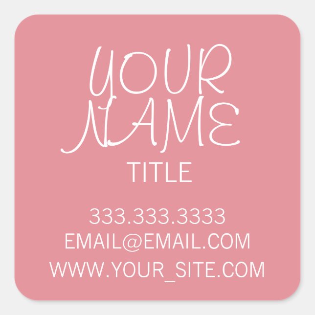 Strawberry Ice Freehand Simple Quadratischer Aufkleber (Vorderseite)