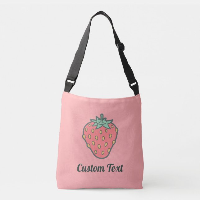 Strawberry Icon Crossbody Bag Tragetaschen Mit Langen Trägern (Vorderseite)