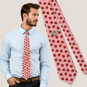 Strawberry Icon Muster Neck Tie Krawatte