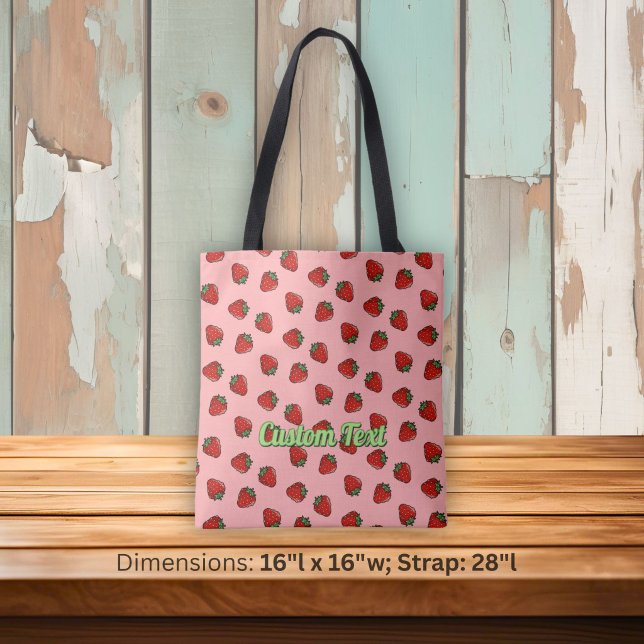 Strawberry Icon Muster Toe Bag Tasche (Von Creator hochgeladen)