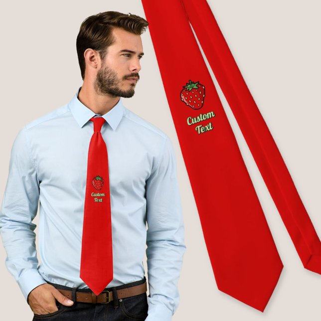 Strawberry Icon Neck Tie Krawatte (Von Creator hochgeladen)