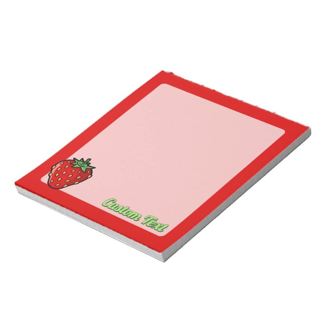 Strawberry Icon Notepad Notizblock (Rotiert)