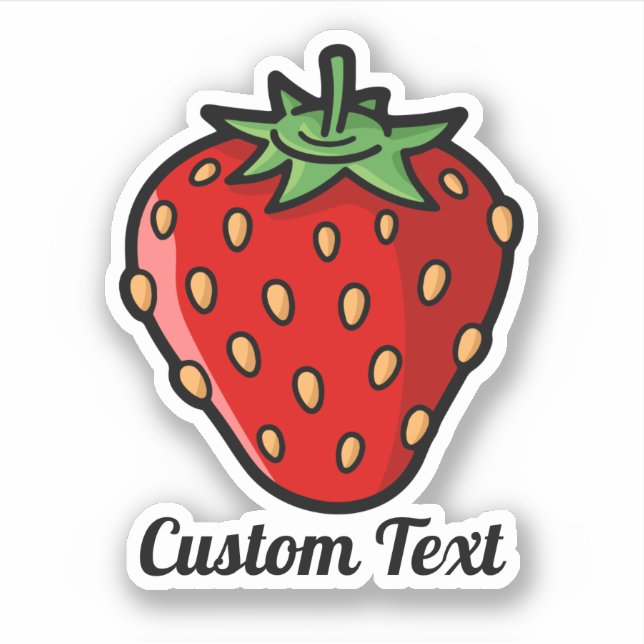Strawberry Icon Sticker (Vorderseite)