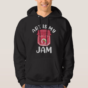 Strawberry Jam Artist Spaß Painter Pun Funny Sayi Hoodie