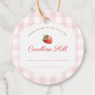 Strawberry Jam Jar Fruit Reserviert Personalisiert Geschenkanhänger