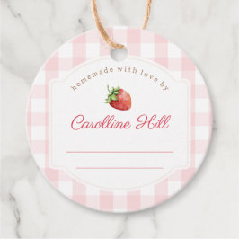 Strawberry Jam Jar Fruit Reserviert Personalisiert Geschenkanhänger