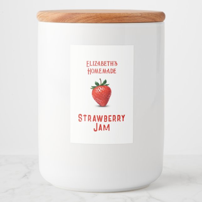 Strawberry Jam Lebensmitteletikett (Vorderseite)