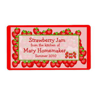 Strawberry Jam oder Strawberry behält Labels