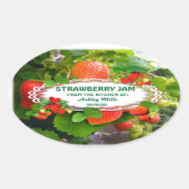 Strawberry Jam ~ Oval Sticker # 2
