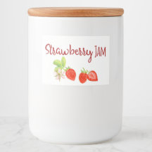 Strawberry Jam Preserve Canning Label