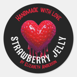 Strawberry Jelly Runder Aufkleber