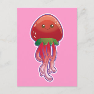 Strawberry Jellyfish Postkarte