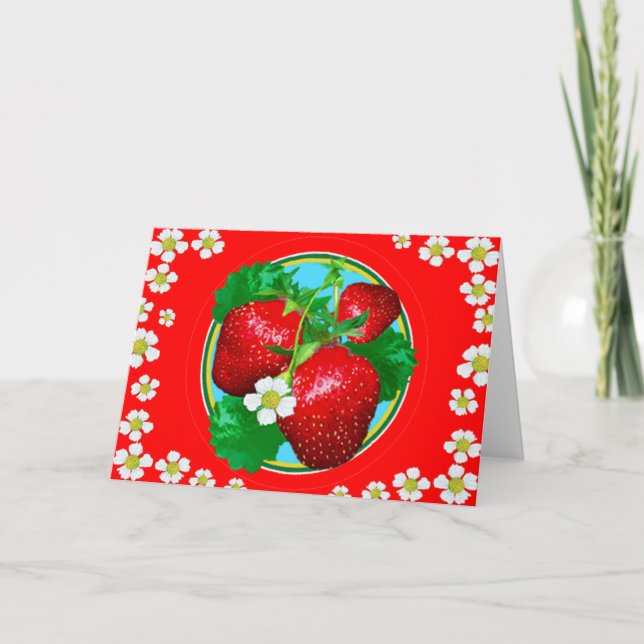 STRAWBERRY JOY CARD KARTE (Vorderseite)
