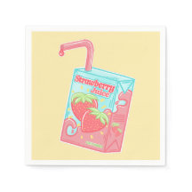 Strawberry Juice Box Gelbe Geburtstagspartei