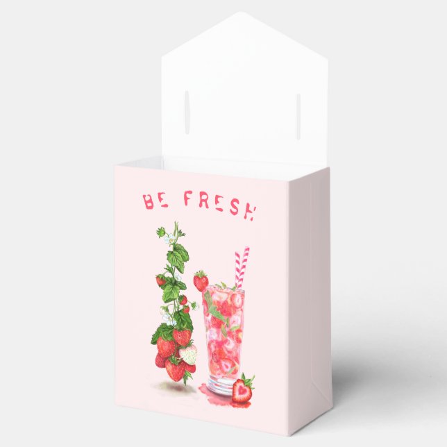 Strawberry Juice Cool Drink Fruit Gefälligkeitsbox Geschenkschachtel (Geöffnet)