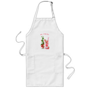 Strawberry Juice Cool Drink Fruits Apron Lange Schürze