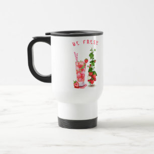 Strawberry Juice Drink Frucht Reisen Umarmung Reisebecher