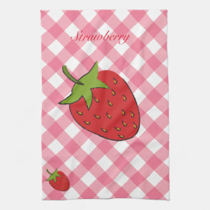 Strawberry Kariert Kitchtuch Geschirrtuch
