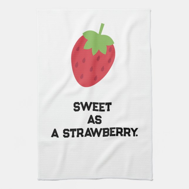 Strawberry Kitchen Towel | Cute Fruit-Themed Geschirrtuch (Vertikal)