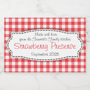 Strawberry-Konfitüre konserviert kontrolliertes Et Lebensmitteletikett