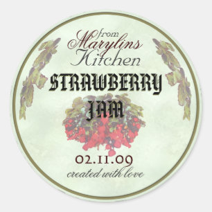 Strawberry-Konzentrat-Konserven-Etiketten1 Runder Aufkleber