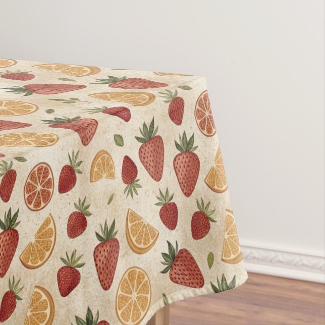 Strawberry Lemon Pattern Tischdecke (Beispiel)