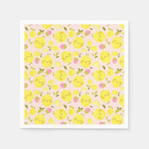 Strawberry Lemon Pink Serviette
