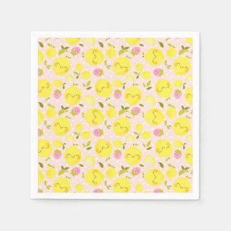 Strawberry Lemon Pink Serviette