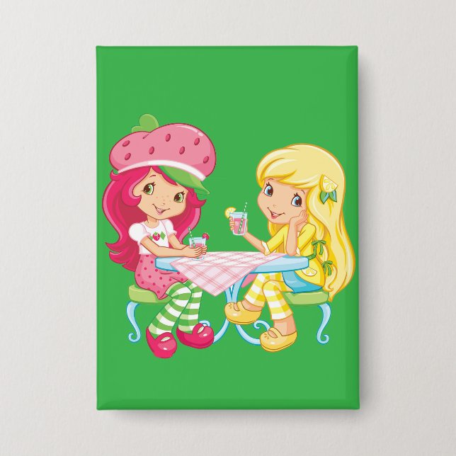 “Strawberry & Lemonade Besties” Button (Vorderseite)