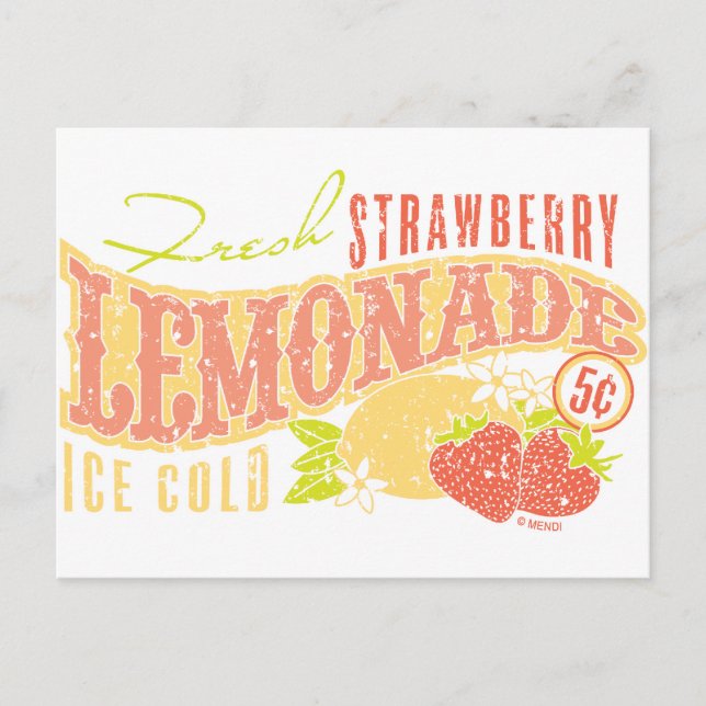 Strawberry Lemonade Postkarte (Vorderseite)