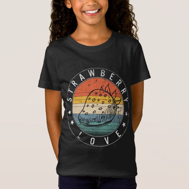 Strawberry Liebe Erdbeeren Herz Liebe Lächeln Früc T-Shirt (Vorderseite)