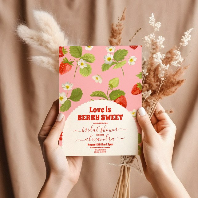 Strawberry Liebe ist Berry Sweet Brautparty Einladung (Von Creator hochgeladen)