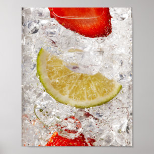Strawberry Limon Drink Poster