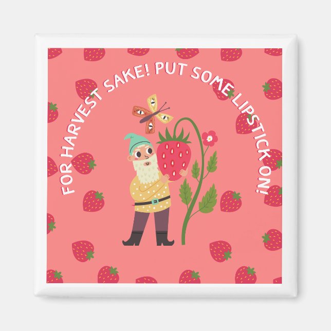 Strawberry Lipstick-Magnet Magnet (Vorne)