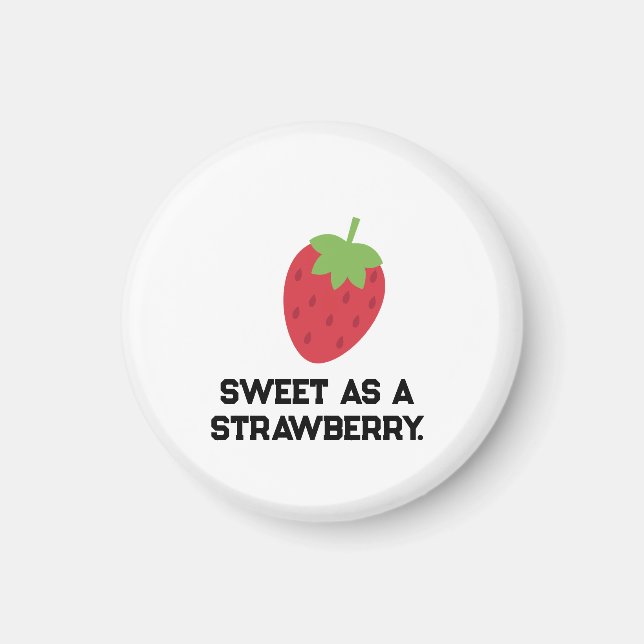 Strawberry Magnet | Cute Fruit-Themed Magnet (Vorne)