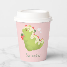 Strawberry Matcha Dinosaur  Pappbecher
