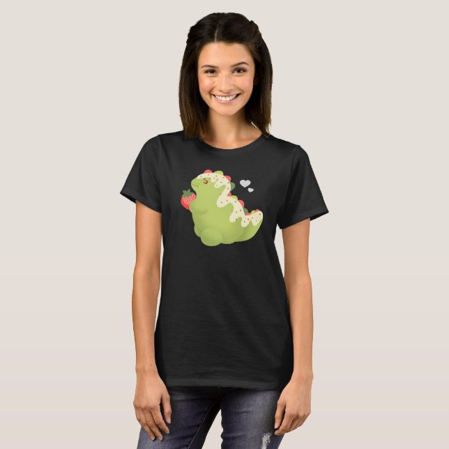 Strawberry Matcha Dinosaur  T-Shirt (Vorne ganz)