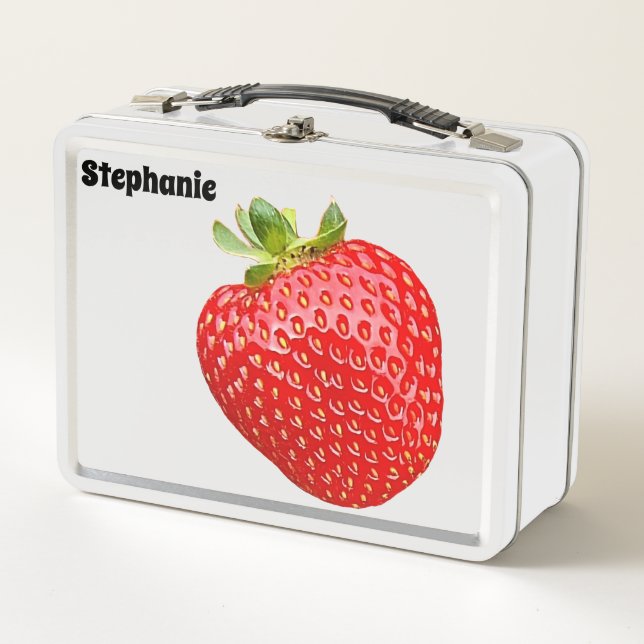 Strawberry Metal Lunchbox (Vorderseite)