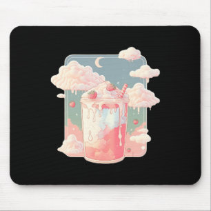 Strawberry Milk Milkshake Kawaii Lofi Niedliche Pa Mousepad