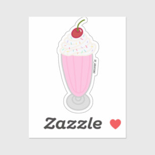Strawberry Milkshake Aufkleber