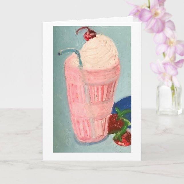 Strawberry Milkshake Karte (Orchidee)
