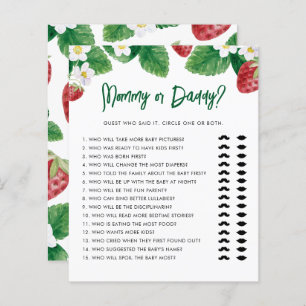 Strawberry Mommy oder Daddy Baby Shower Game