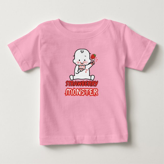 Strawberry Monster Baby T-shirt (Vorderseite)